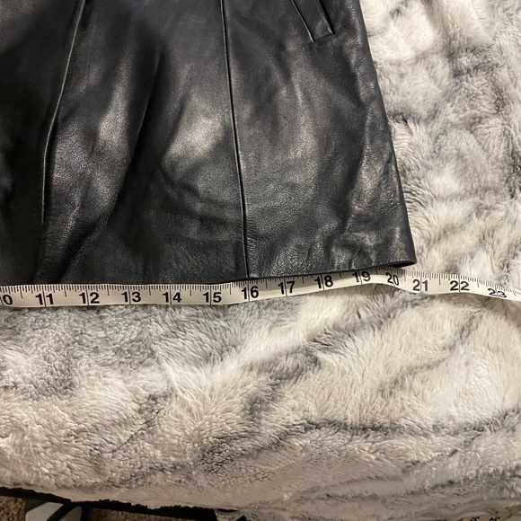 VINTAGE  LEATHER  y2k  black leather jacket Size XL - Picture 8 of 14